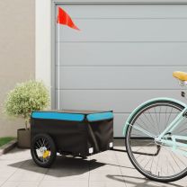  Fietstrailer 30 kg ijzer zwart en blauw