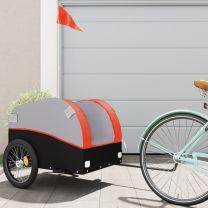  Fietstrailer 45 kg ijzer zwart en oranje