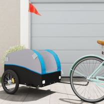  Fietstrailer 45 kg ijzer zwart en blauw