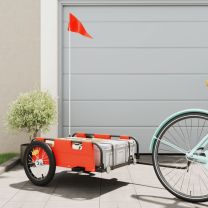  Fietstrailer oxford stof en ijzer oranje