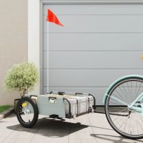  Fietstrailer oxford stof en ijzer grijs