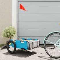  Fietstrailer oxford stof en ijzer blauw