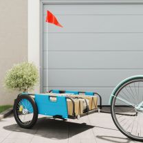  Fietstrailer oxford stof en ijzer blauw