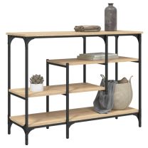  Wandtafel met schappen 100x35x75 cm sonoma eikenkleurig