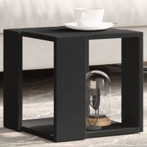  Salontafel 32x32x30 cm bewerkt hout zwart