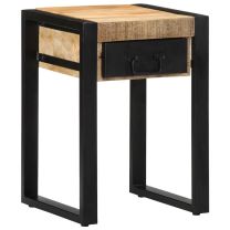  Bijzettafel 35x35x50 cm massief ruw mangohout